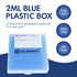100 Well Microtube Storage Box, Blue Polypropylene Lockable Vial Holder Rack for 2ml Microcentrifuge Tubes and 12mm Autosampler Vials, 1 Pack...
