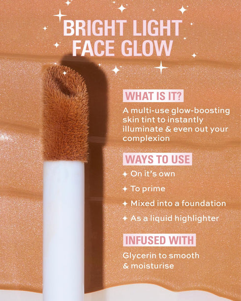 Revolution, Bright Light Face Glow, Lightweight & Brightening Multi-Use Skin Tint, Illuminating and Natural Glow Finish, Radiance Tan, 0.77 Fl. Oz...