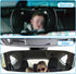 Ajxn 12" Large Rear View Mirror, Anti-glare Panoramic Rearview Mirror, Universal Wide Angle Rear View Mirror, Interior Clip On Rear View Mirror fo...