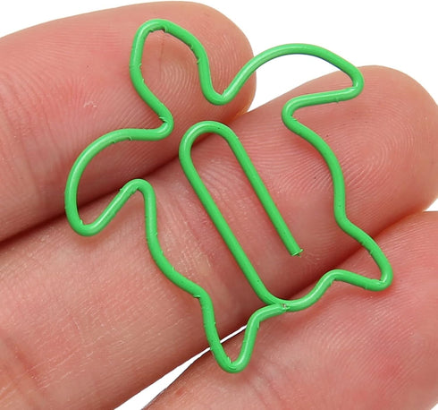 Cute Paper Clips, 100Pcs Cute Paper Clips Animal Exquisite Bright Paper Clips Electroplated Anti Slip Fancy Paperclips for Organizing Files Notebo...