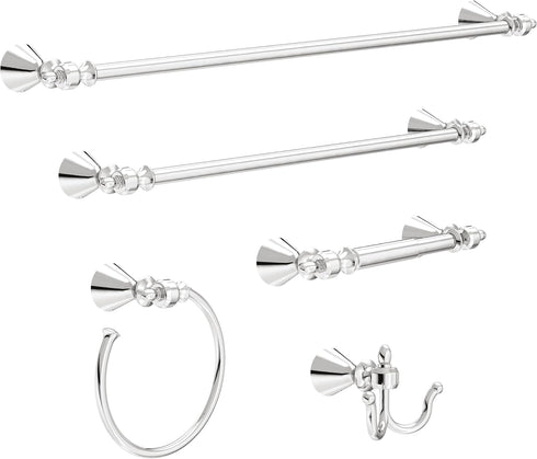 Delta VES18-PC Vessona 18 in. Wall Mount Towel Bar Bath Hardware Accessory in Polished Chrome...