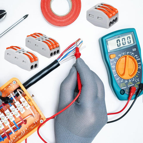 Push Quick Wire Connectors,Nineleaf 20PK Electrical Cable Connectors,Working Range Max 32A 600Volt,2 Pin Wire Connectors for Cables from 28 to 12a...