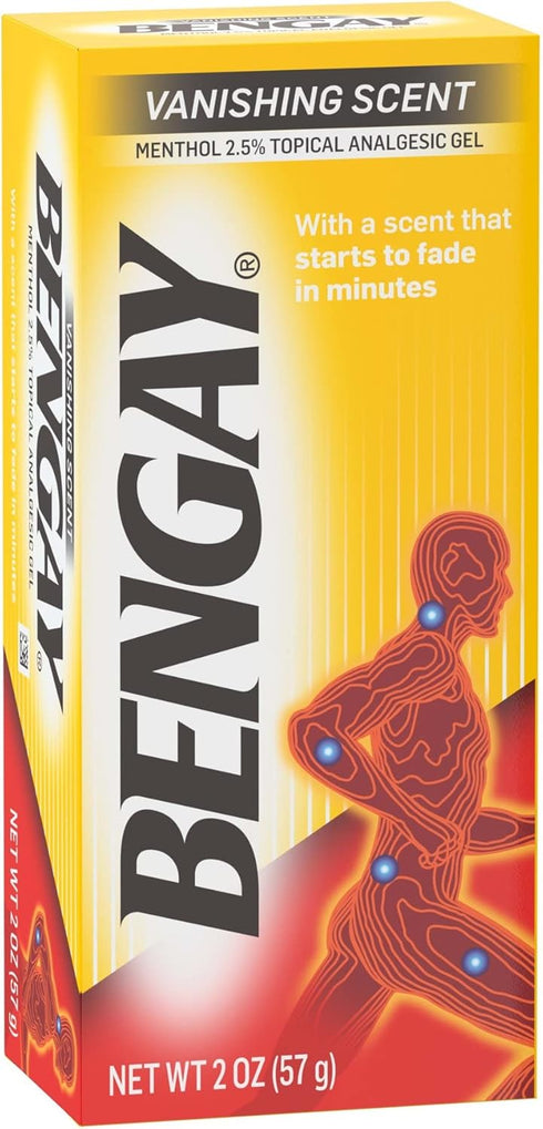 Bengay Pain Relief Gel, Non-Greasy Minor Arthritis, Back, Muscle and Joint Pain Relief, 2 oz (Pack of 3)...
