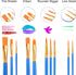 ESRICH Acrylic Paint Brushes Set,8Packs /80 Pcs, Nylon Brush Head, Suitable for Acrylic, Oil, Watercolor,Rock Body Face Nail Art,Perfect Suit of A...