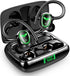 Bluetooth Wireless Headphones Earbuds 60hrs Playback Ear Buds IPX6 Waterproof Stereo Bass Over-Ear Earphones with Earhooks Microphone LED Battery ...
