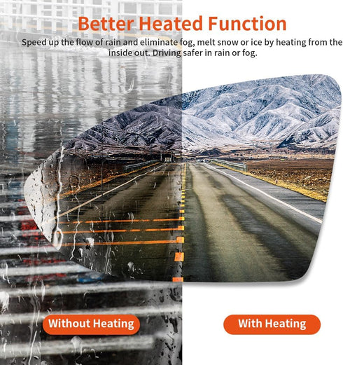 Senzeal Driver Side Heated Mirror Glass Replacement for Volkswagen VW Golf MK7 GTI Golf R Golf SportWagen Jetta Alltrack replace 5G0857521 (Left S...