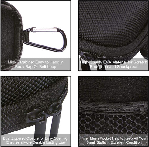 HOOTEK Durable MP3 Player Case, USB Flash Drive Case Bag Wallet, 2Pack EVA Shockproof Hard Carrying Travel Case Bag SD Memory Cards Cable Organize...