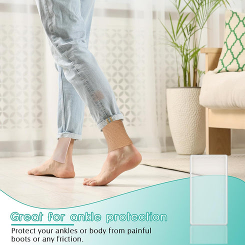 Sratte 4 Pcs Ankle Gel Sleeve Padded Socks Ankle Protector Gel Sleeve Socks Gel Pad Ankle Support Brace Pad Skateboard Accessories for Skating Rid...