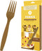 EQUO Sugarcane Disposable Forks (Pack of 15) - Plastic-free, Home-compostable, Heat-safe Utensils for Parties, Events, Camping & More...