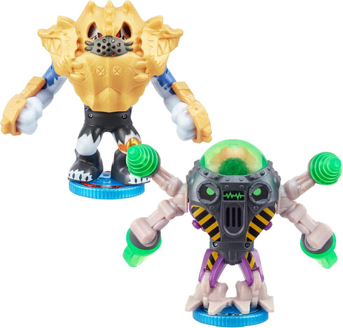 Akedo - Ultimate Arcade Warriors Battle Giants Versus Pack - Drillborg VS Alphawolf - Mini Battling Action Figures Ready, Fight, Split Strike For ...