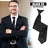 2 Pieces Men's Clip on Ties Black Ties for Men 20 Inches Pre Tied Neckties for Business Banquets, Parties, Weddings, School Uniforms...