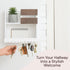 Boxy Concepts 2-Pack Necklace Organizer & Jewelry Storage - 10.5 in x 1.5 in White Wall-Mount Hanging Jewelry Organizer - 10 Hooks for Necklaces, ...
