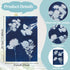 WEBEEDY 30 Sheets Cyanotype Paper Sun Print Paper Kit Sunflower Daisy Sun Art Papers,Flower High Sensitive Cyanotype Papers Nature Printing Paper ...