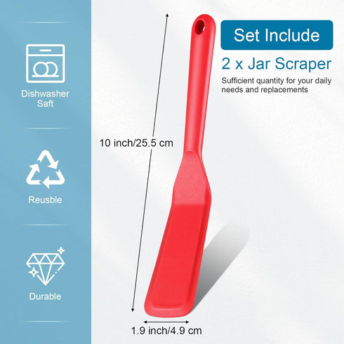 Zopeal 2 Pieces Silicone Narrow Skinny Spatula Crepe Flipper Long Heat Resistant Cooking Pancake Spatula Non Stick for Cooking Egg Burgers Pizza P...