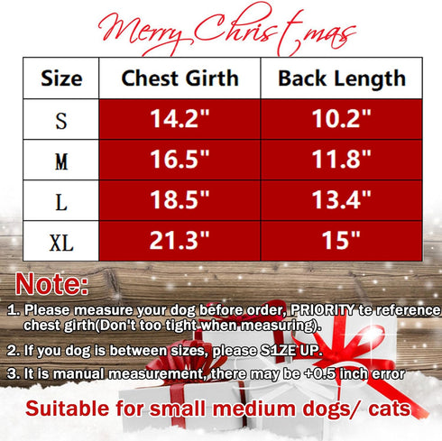 Dog Christmas Dress Costume Pet Santa Claus Clothes Velvet Dresses Puppy Winter Cold Weather Coat Xmas Holiday Outfit Kitty Clothing Red Skirt App...