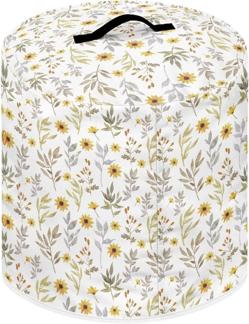 Dust Cover for 8 Quart Round Pressure Cooker Cover Floral Art Print Home Decor Accessories for Small Kitchen Appliance...