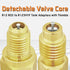 Boltigen R1234YF Refrigerant Tank Adapters, R12 to R1234YF Adapter Connector, 1/2 LH to 1/4 Flare R1234YF Vacuum Pump Adapter Fittings with Valve ...