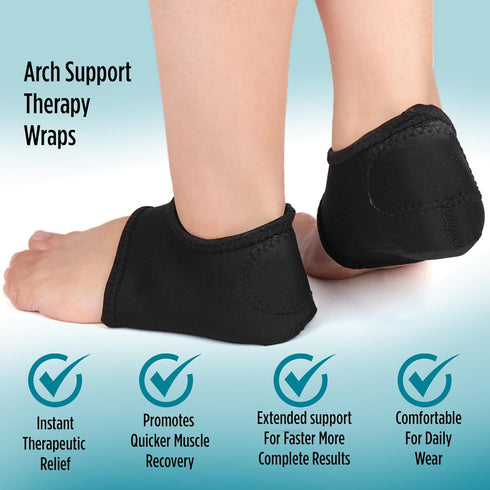 Plantar Fasciitis Cushioned Arch Support Therapy Wrap to Relieve Plantar Fasciitis and Heel Pain - Podiatrist Recommended (M/L)...