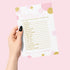 Paper Clever Party Pink and Gold Baby Shower Games for Girls - Word Scramble Cards - Fun Baby Shower Activities - Princess Theme with Twinkle Litt...