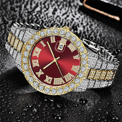 Unisex Watch Fashion Crystal Diamond Watch Mens Womens Quartz Analog Watch Stainless Steel Big Face Wrist Watch...