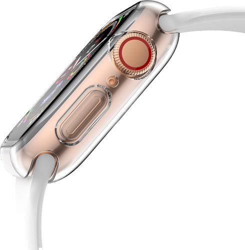 HANKN 2 Pack Clear Case for Apple Watch Series 9 8 7 45mm / Series 6 5 4 Se 44mm Case, Soft TPU Cover Shell Shockproof Iwatch Bumper [No Front Scr...