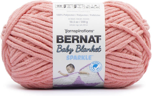 Bernat Baby Blanket Sparkle 300g - Rose Glow Sparkle...