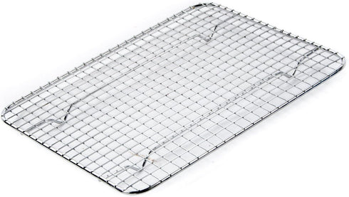 Update International Heavy-Duty 1/4 Size Cooling Rack, Wire Pan Grade, Commercial Grade, Oven-Safe, Chrome, 8 x 10 Inches, Set of 2...
