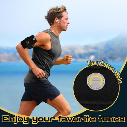 Arm Band for Phone for Running – Water Resistant Phone Running Phone Holder – Adjustable Belt Cell Phone Wallet (Black)......