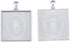SHUNAE 20pcs 25mm Bronze Silver Square Cabochon Pendant Base Settings Jewelry DIY Blank Trays for Necklace and Key Rings Making (Silver)...