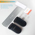 simpletome ONE HAND TEAR Paper Towel Holder Under Cabinet Adhesive or Drilling Installation Aluminum Alloy + ABS (Black)...