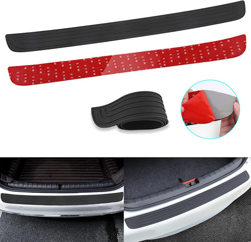 Rear Bumper Protector Guard Trunk Rubber Protection Strip Rubber Scratch-Resistant Trunk Door Entry Guards Car Accessory for SUV/Cars - Universal ...