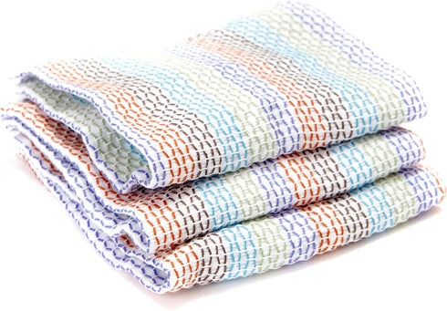 Full Circle Tidy 100% Organic Cotton Dish Cloths, Set of 3, Multicolored...