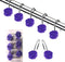 DLD12 PCS Home Fashion Decorative Anti Rust Shower Curtain Hooks Rose Design Shower Curtain Rings Hooks(Purple)...