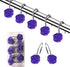 DLD12 PCS Home Fashion Decorative Anti Rust Shower Curtain Hooks Rose Design Shower Curtain Rings Hooks(Purple)...