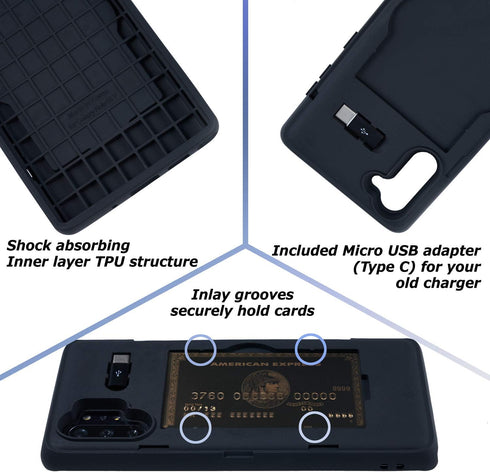 TORU CX PRO Case for Galaxy Note 10, with Card Holder | Slim Protective Cover with Hidden Credit Cards Wallet Flip Slot Compartment Kickstand | In...