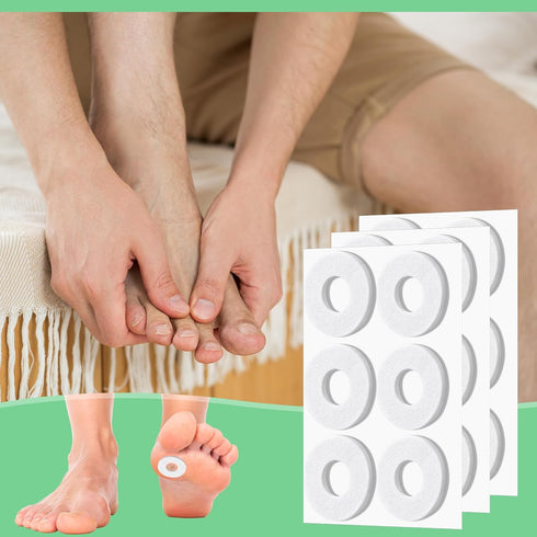 Nuanchu 36 Pcs Callus Cushions Callus Pads for Bottom of Foot Round Corn Cushions Pads for Feet Soft Adhesive Felt Corn Pads for Ball and Side of ...