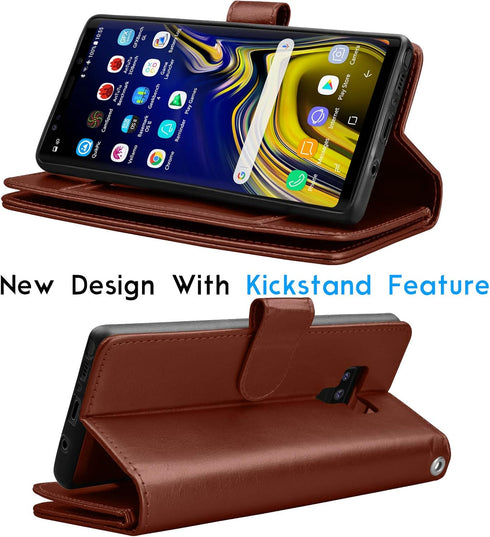 Tekcoo for Galaxy Note 9 Case, for Note 9 Wallet Case, PU Leather ID Cash Credit Card Slots Holder Carrying Folio Flip Cover [Detachable Magnetic ...