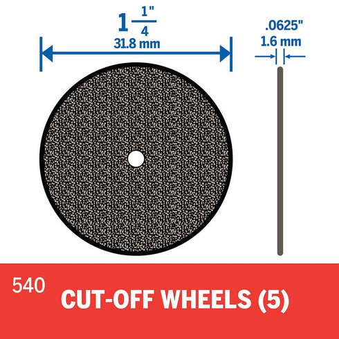 Dremel 540 Cut-off Wheels 1-1/4" x.063" Thick, 5 Pack...