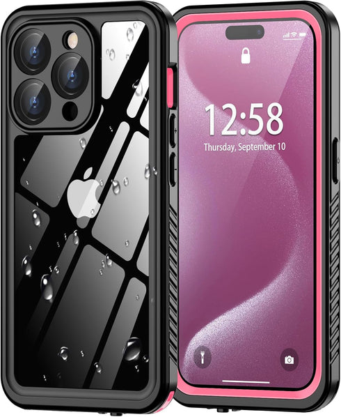 Oterkin for iPhone 15 Pro Case Waterproof,Shockproof Bumper iPhone 15 Pro Case with Built-in Screen Protector Anti-Scratches Anti-Dirt 360°Full Bo...