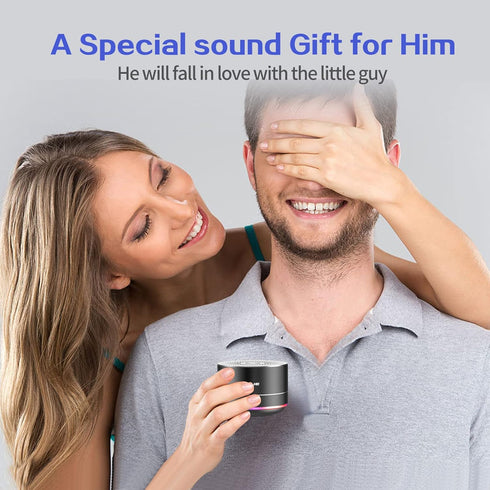 LENRUE Portable Bluetooth Speakers,Wireless Speaker with Clear Sound, Long Playtime, Small Mini Metal Speaker,Christmas Birthday Gifts for Men, Wo...