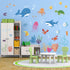 decalmile Under The Sea Dolphin Fish Wall Decals Vinyl Peel and Stick Kids Room Wall Stickers Baby Nursery Childrens Bedroom Bathroom Wall Decor...