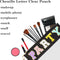 Jakiro Chenille Letter Clear Bag Zipper Pouch for Party, Preppy Makeup Bag Clear Cosmetic Toiletry Bag with Wrist Strap, Water-proof Makeup Travel...