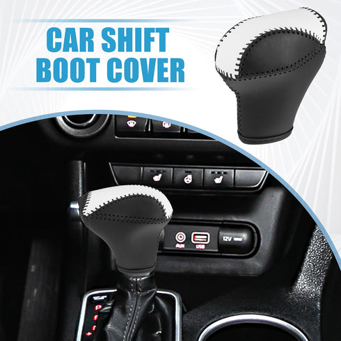 Car Shift Boot Cover Gear Knob Shifter Boot for Kia Sportage 2011-2016 Faux Leather Black White...