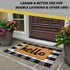 KOZYFLY Buffalo Plaid Area Rugs 2x3 Ft Black and White Checkered Rug Washable Front Door Mat Hand Woven Cotton Outdoor Rug Small Rug for Front Por...