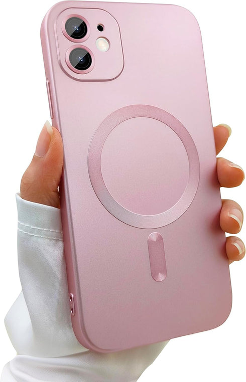 Magnetic Case for iPhone 11 Phone Case for Women/Men, Shockproof Matte Luxury Soft Metallic Luster Design with Full Camera Lens Protector, Compati...