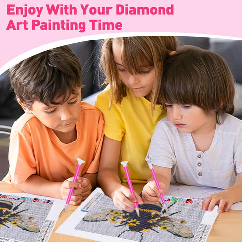 36 Pack Diamond Art Painting Pens 5D Diamond Embroidery Art Pens with 3 Drill Sizes, Efficient Diamond Art Pens Tools for DIY Diamond Rhinestone P...