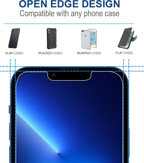 Arae Screen Protector Compatible with iPhone 13 Pro Max / 14 Plus, HD Tempered Glass Anti Scratch Work with Most Case, 6.7 inch, 3 Pack......