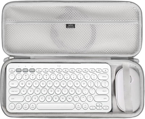 Aproca Grey Hard Travel Storage Case, for Logitech K380 Multi-Device Bluetooth Keyboard and Logitech Pebble M350 / i345 Mouse...