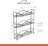 Spectrum Diversified 3-Tier Spice Rack Shelf Organizer for Kitchen Countertop, Pantry, Bathroom, or Closet with Optional Wall Mount, Black...