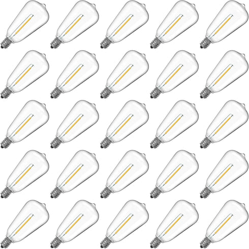 ST38 LED String Light Bulbs, 1.5 Inches Shatterproof LED Replacement Bulbs for Outdoor String Lights, 1Watt Equvanlent to 7Watt Incandescant Bulbs...